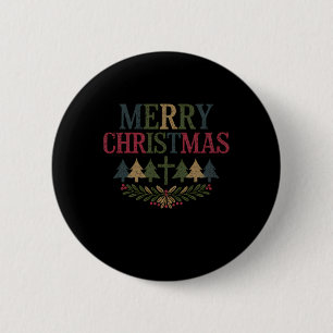 Merry Christmas Cross Tree Christian Holiday 6 Cm Round Badge
