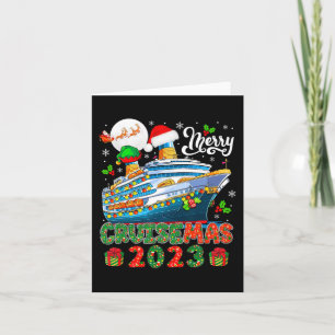 Merry Christmas Cruise 2023 Santa Elf Cruise Ship  Card