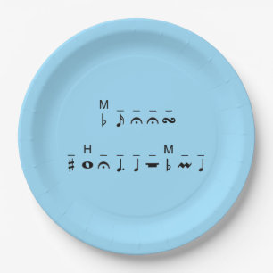 Merry Christmas Cryptogram Paper Plate