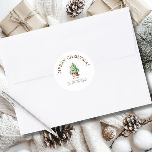 Merry Christmas! Cupcake-Christmas-Tree Classic Round Sticker