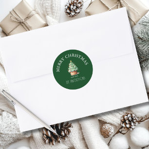 Merry Christmas! Cupcake-Christmas-Tree Classic Round Sticker