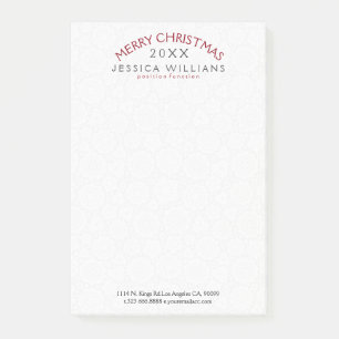 Merry Christmas Curved Text Design Post-it Notes