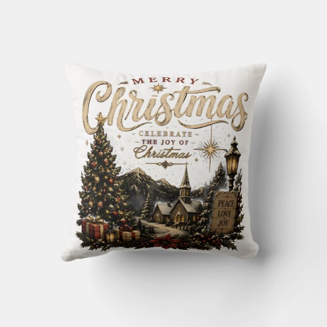 Merry Christmas Cushion (Back)
