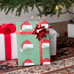 Merry Christmas Custom Love Santa Wrapping Paper