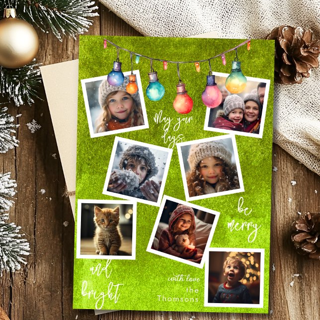 Merry Christmas custom multi photo card (Creator Uploaded)