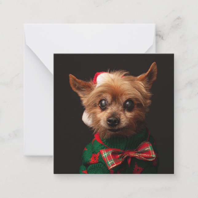 Merry Christmas custom pet photo simple sweet Card (Front)