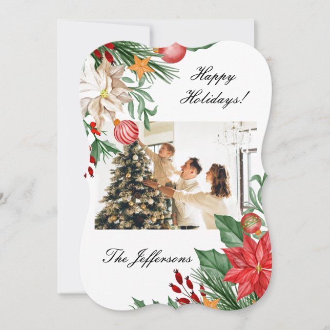 Merry Christmas Custom Photo Greeting Card (Front)