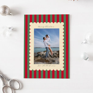 Merry Christmas Custom Photograph Modern Holiday Card