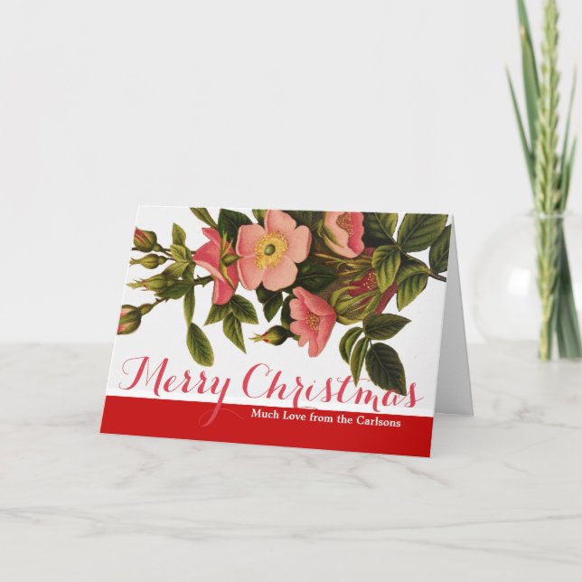 Merry Christmas Custom Template Greeting Card (Front)