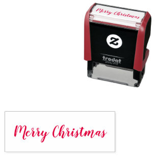 Merry Christmas Custom Text Self-inking Stamp