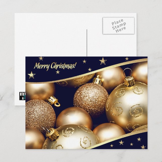 Merry Christmas. Customisable Christmas Postcards (Front/Back)
