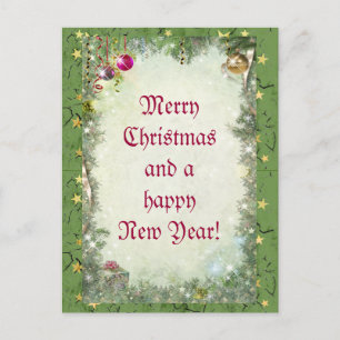 Merry Christmas (customisable) Holiday Postcard