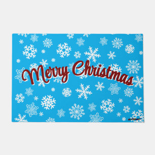 Merry Christmas Customisable Snowflakes Doormat