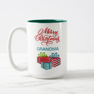 Merry Christmas Customised Two-Tone Coffee Mug