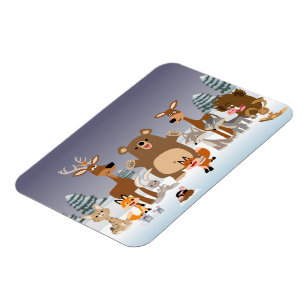 Merry Christmas! Cute Animals Flexible Magnet