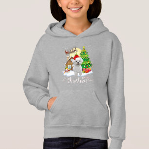 Merry Christmas Cute Bichon Frise Santa With Xmas
