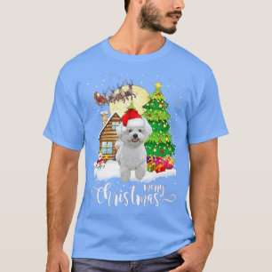 Merry Christmas Cute Bichon Frise Santa With Xmas T-Shirt