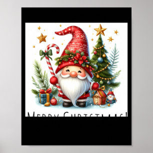 Merry Christmas Cute Christmas Gnome And More  Poster