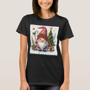 Merry Christmas Cute Christmas Gnome And More  T-Shirt