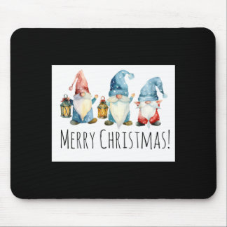 Merry Christmas Cute Christmas Gnomes Mouse Pad