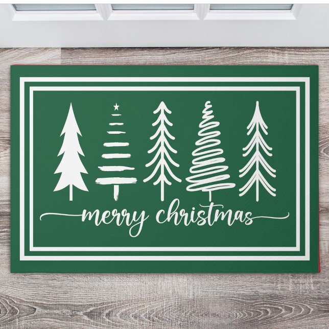 Merry Christmas Cute Christmas Tree Doormat (Creator Uploaded)