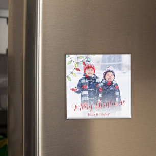 Merry Christmas Cute Colourful String Lights  Magnet