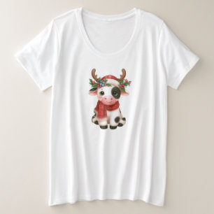 Merry Christmas cute cow Plus Size T-Shirt