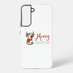 Merry Christmas cute cow  Samsung Galaxy Case