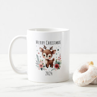 Merry Christmas cute deer Coffee Mug