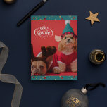 Merry Christmas Cute Dog Christmas Holiday Card<br><div class="desc">Merry Christmas Cute Dog Christmas Holiday Card.</div>