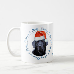 Merry Christmas Cute Dog Retriever Black Labrador Coffee Mug
