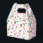 Merry Christmas Cute Doodle Whimsical Pattern  Favour Box<br><div class="desc">Hope you like this holiday design. Click "personalize" to edit and change the background colors. Check my shop for more matching items like greeting cards, gift tags, stickers, mugs, towels, tissue paper as well as other holiday patterns. Thanks for shopping with me! if you'd like something custom let me know!...</div>