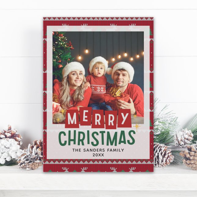 Merry Christmas Cute Family  Photo Card (Creator Uploaded)
