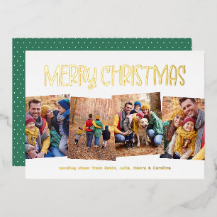 Merry Christmas cute fun simple four photo
