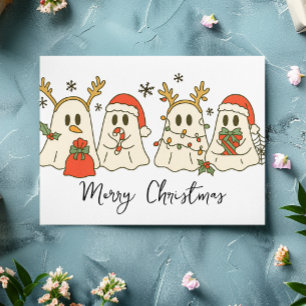 Merry Christmas Cute Ghosts  Card