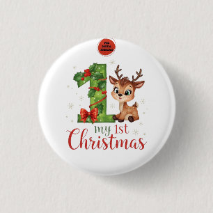 Merry Christmas – Cute Holiday Baby 3 Cm Round Badge