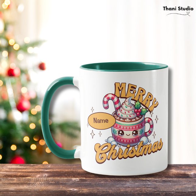 Merry Christmas Cute Hot Chocolate Mug Family (Creator Uploaded)
