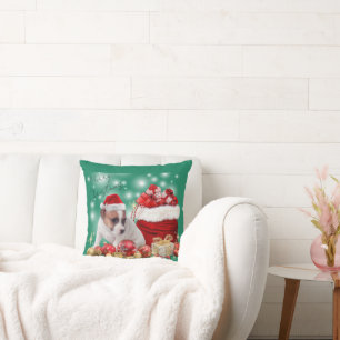 Merry Christmas, cute Jack Russell Terrier! ♡ Cushion