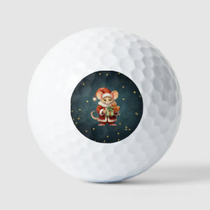 Merry Christmas Cute Mouse Golf Balls