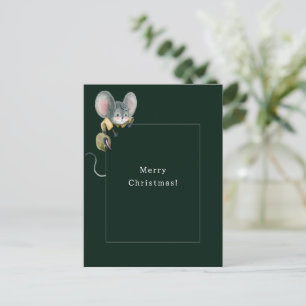 Merry Christmas Cute Mouse Holiday Card