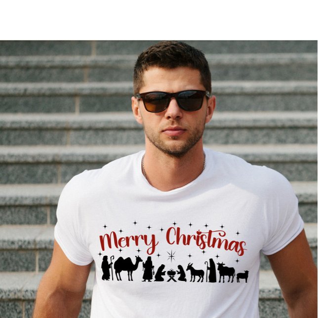 Merry Christmas Cute Nativity Scene  T-Shirt (Creator Uploaded)