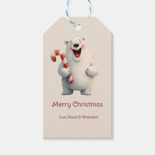 Merry Christmas Cute Polar Bear Design Gift Tags