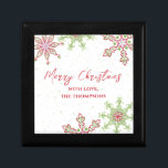Merry Christmas Cute Red Green Whimsical Snowflake Gift Box<br><div class="desc">This design features a Christmas holiday cute whimsical gift box with a simple red and green colourful design, winter snow snowflake design style, a stylish trendy calligraphy script font, simple minimalist minimal classic, a traditional classy fun adorable design, Christmas holiday gift gifting idea, Christmas holiday cute packaging box, Christmas holiday...</div>