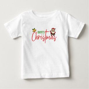 Merry Christmas Cute Santa Script Tee