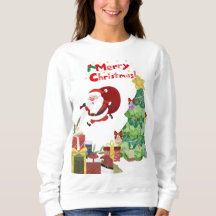 Merry Christmas Cute Santa Sweatshirt