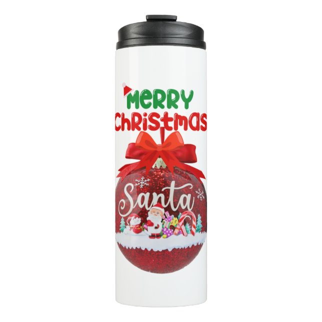 Merry christmas cute santaclaus gift for friends a thermal tumbler (Front)