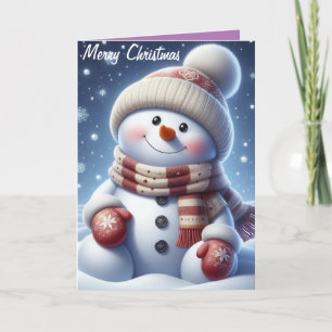 Merry Christmas Cute snowman Card