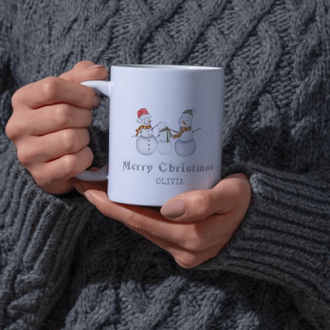 Merry Christmas- Cute Snowmen Family  Coffee Mug (Creator Uploaded)