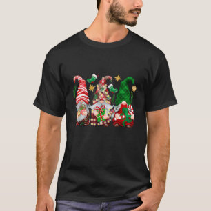 Merry Christmas Cute Three Gnomes Men Women Costum T-Shirt