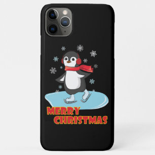 Merry Christmas Cute Winter Penguin Case-Mate iPhone Case